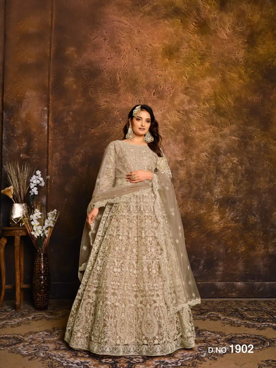 Grey Net Embroidery Work Salwar Suit | Jump Suits, Salwar suit, Casual Suits, Creative suits, Designer Suits, Palazzo Suits, Party Wear Suits, Patiala Suits, Straight Suits