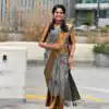 Grey Soft Lichi Silk Jacquard Work All Over Saree | Sarees, Bollywood Sarees, Creative Sarees, Designer Sarees, Embroidered Sarees, Ethnic Saree, Modern Digital sarees, Party Wear Sarees
