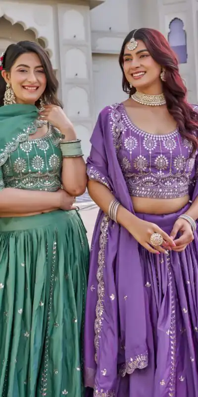 Lavender Crap Silk Embroidery Work Lehenga Choli | Lehenga, Bollywood Lehenga, Creative Lehenga, Designer Lehenga, Embroidered Lehenga, Party Wear Lehenga