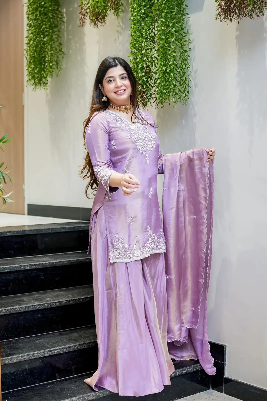 Lavender Fendy Embroidery Work Salwar Suit | Jump Suits, Salwar suit, Casual Suits, Creative suits, Designer Suits, Palazzo Suits, Party Wear Suits, Patiala Suits, Straight Suits