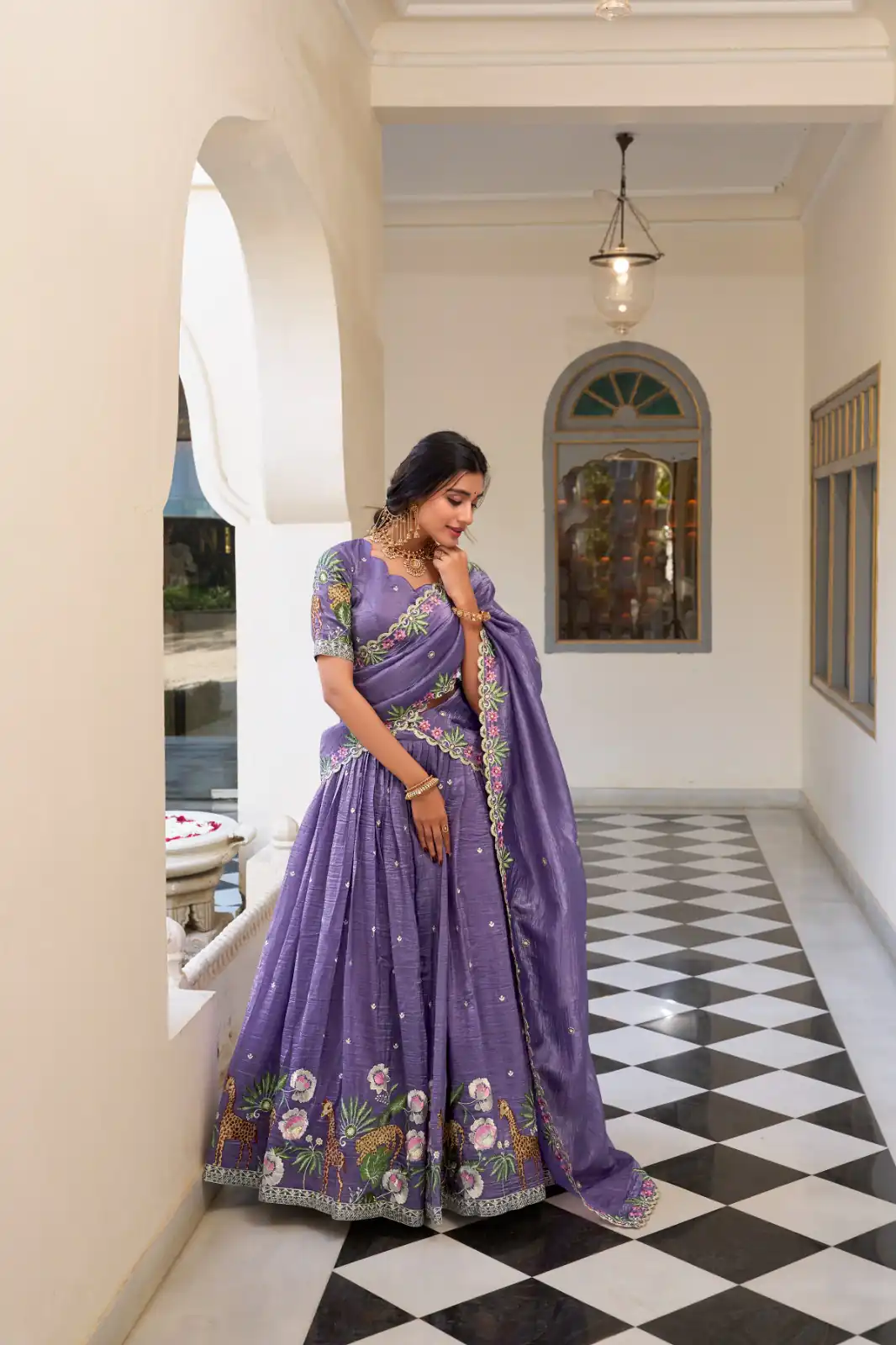 Lavender Gold Crush Sequins Embroidery Work Lehenga Choli | Lehenga, Bollywood Lehenga, Creative Lehenga, Designer Lehenga, Embroidered Lehenga, Party Wear Lehenga