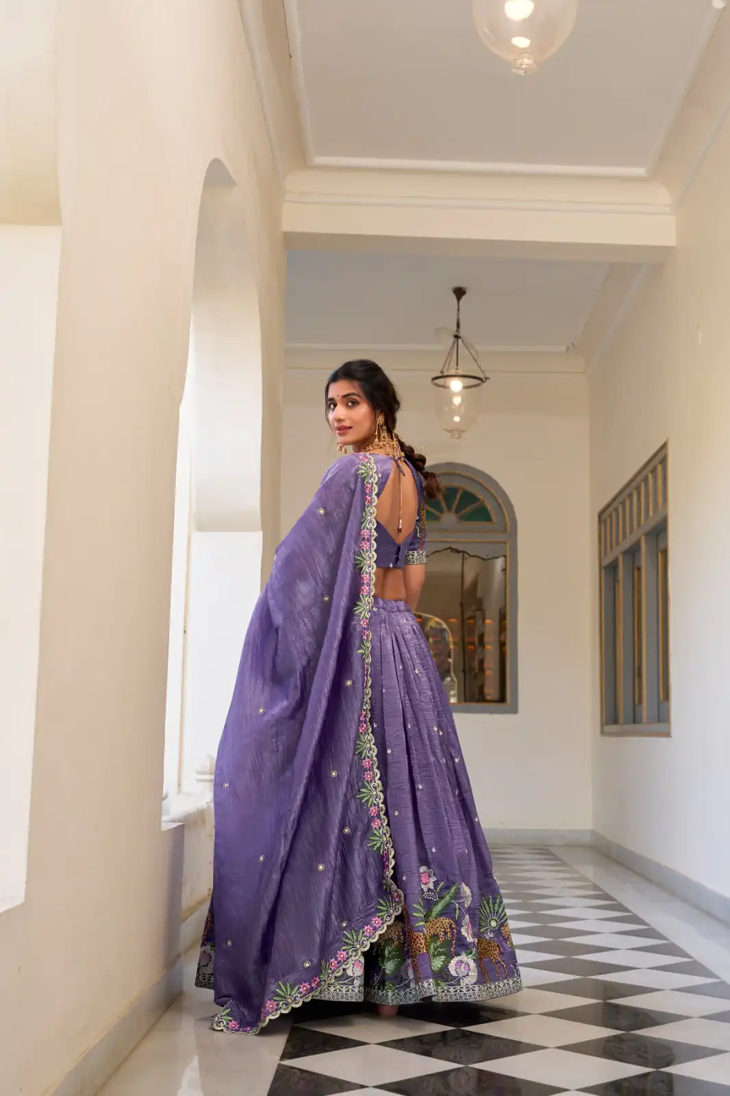 Lavender Gold Crush Sequins Embroidery Work Lehenga Choli | Lehenga, Bollywood Lehenga, Creative Lehenga, Designer Lehenga, Embroidered Lehenga, Party Wear Lehenga