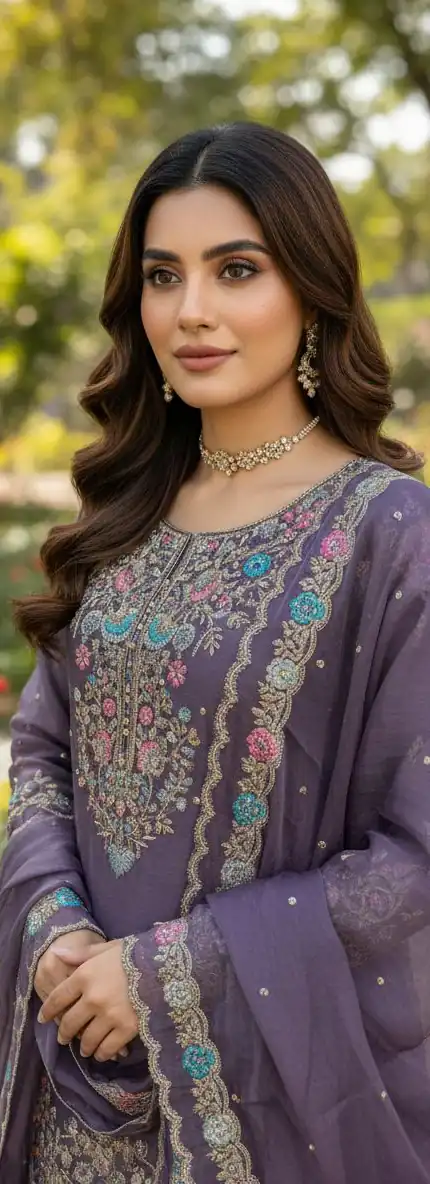 Lavender Organza Silk Sequence Moti Work Salwar Suit | Jump Suits, Salwar suit, Casual Suits, Creative suits, Designer Suits, Palazzo Suits, Party Wear Suits, Patiala Suits, Straight Suits