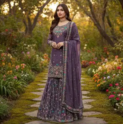 Lavender Organza Silk Sequence Moti Work Salwar Suit | Jump Suits, Salwar suit, Casual Suits, Creative suits, Designer Suits, Palazzo Suits, Party Wear Suits, Patiala Suits, Straight Suits