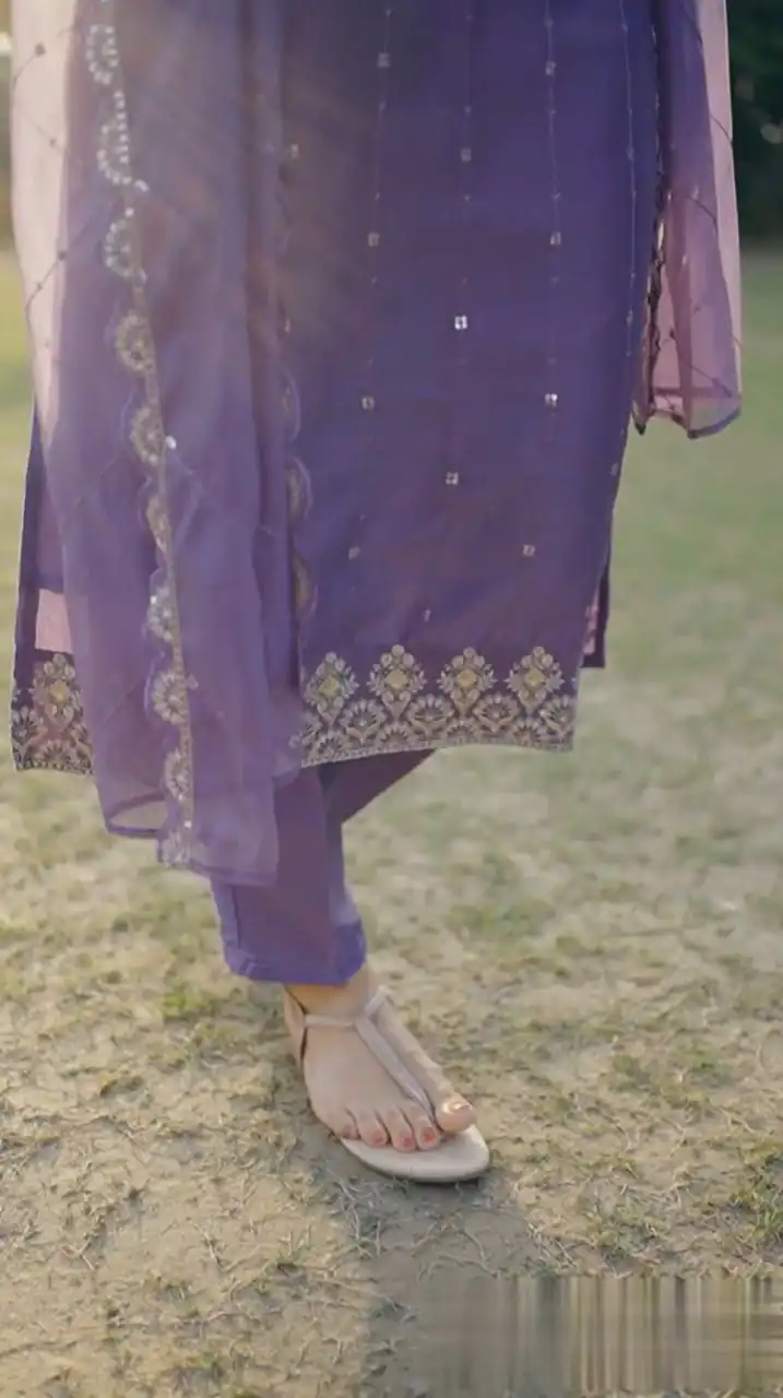 Lavender Pure Chinon Embroidery Salwar Suit | Jump Suits, Tops & Bottoms, Track Suits, Salwar suit, Casual Suits, Creative suits, Designer Suits, Palazzo Suits, Party Wear Suits, Patiala Suits, Straight Suits, Trendy Wear