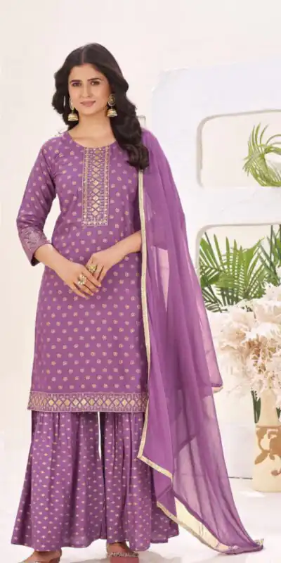 Lavender Rayon Lace Embroidery Work Salwar Suit | Jump Suits, Salwar suit, Casual Suits, Creative suits, Designer Suits, Palazzo Suits, Party Wear Suits, Patiala Suits, Straight Suits