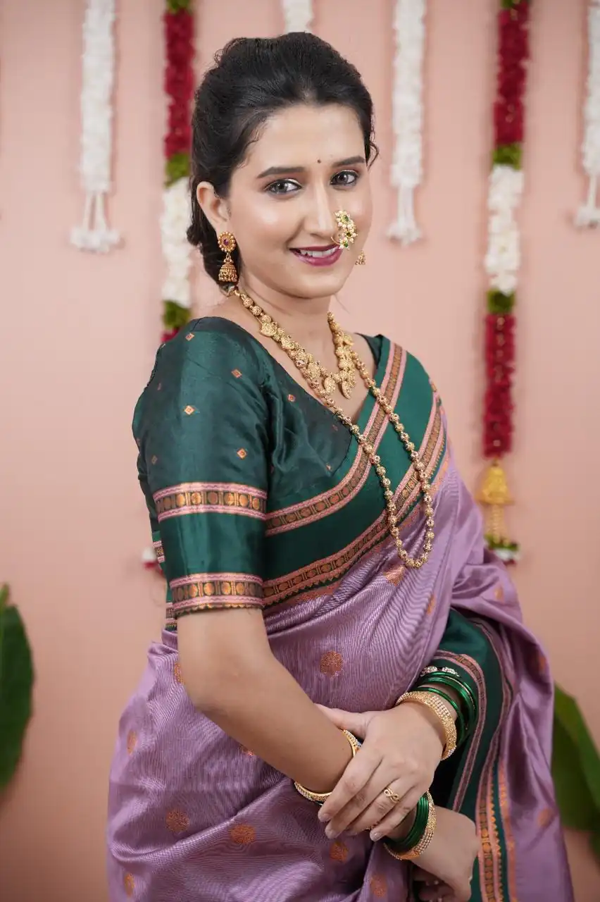 Lavender Silk Paithni Weaving Zari Work Saree | Sarees, Bollywood Sarees, Creative Sarees, Designer Sarees, Embroidered Sarees, Ethnic Saree, Modern Digital sarees, Party Wear Sarees