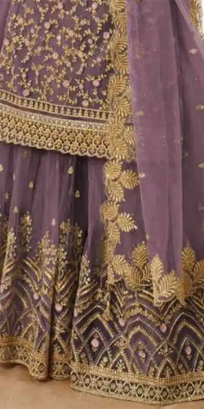 Lavender Soft Net With Embroidery Work Salwar Suit | Jump Suits, Salwar suit, Casual Suits, Creative suits, Designer Suits, Palazzo Suits, Party Wear Suits, Patiala Suits, Straight Suits