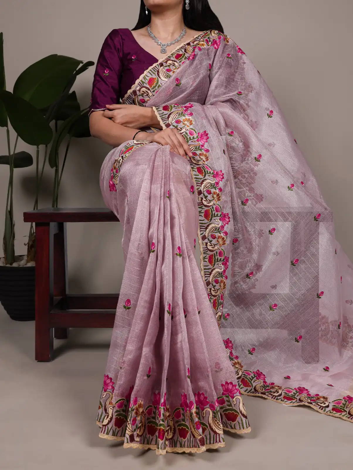 Lavender Zari Kota Tissue Embroidery Zari Work Saree | Sarees, Bollywood Sarees, Creative Sarees, Designer Sarees, Embroidered Sarees, Ethnic Saree, Modern Digital sarees, Party Wear Sarees