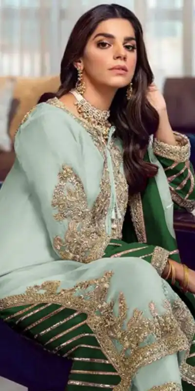 Light Green Georgette Embroidery Sequence Salwar Suit | Salwar suit, Casual Suits, Creative suits, Designer Suits, Palazzo Suits, Party Wear Suits, Patiala Suits, Straight Suits