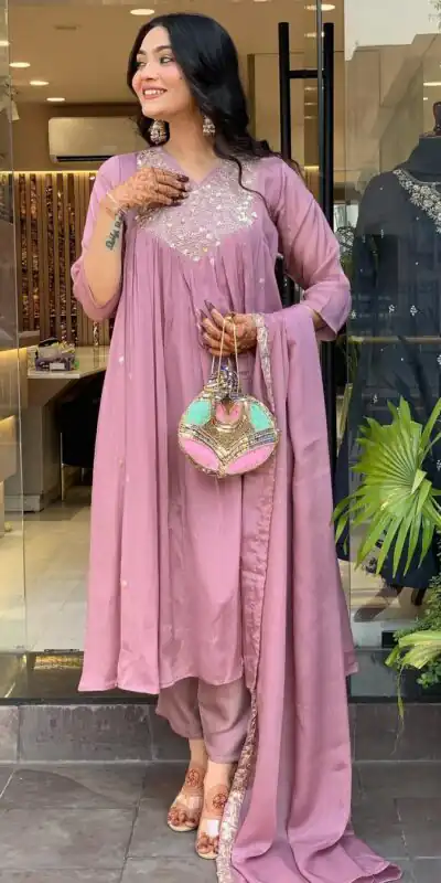 Light Lavender Cotton Silk Mirror Work Salwar Suit | Jump Suits, Salwar suit, Casual Suits, Creative suits, Designer Suits, Palazzo Suits, Party Wear Suits, Patiala Suits, Straight Suits