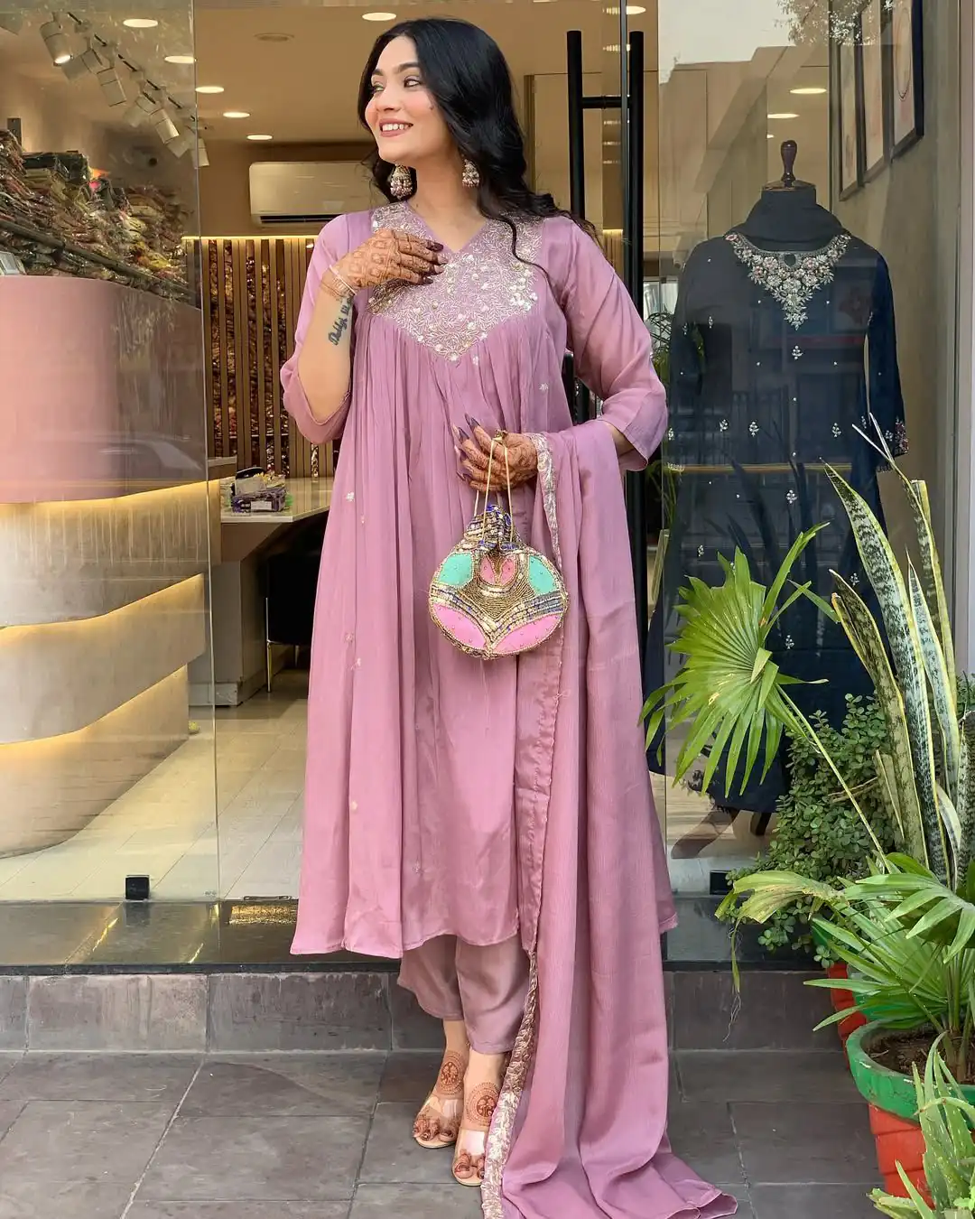 Light Lavender Cotton Silk Mirror Work Salwar Suit | Jump Suits, Salwar suit, Casual Suits, Creative suits, Designer Suits, Palazzo Suits, Party Wear Suits, Patiala Suits, Straight Suits