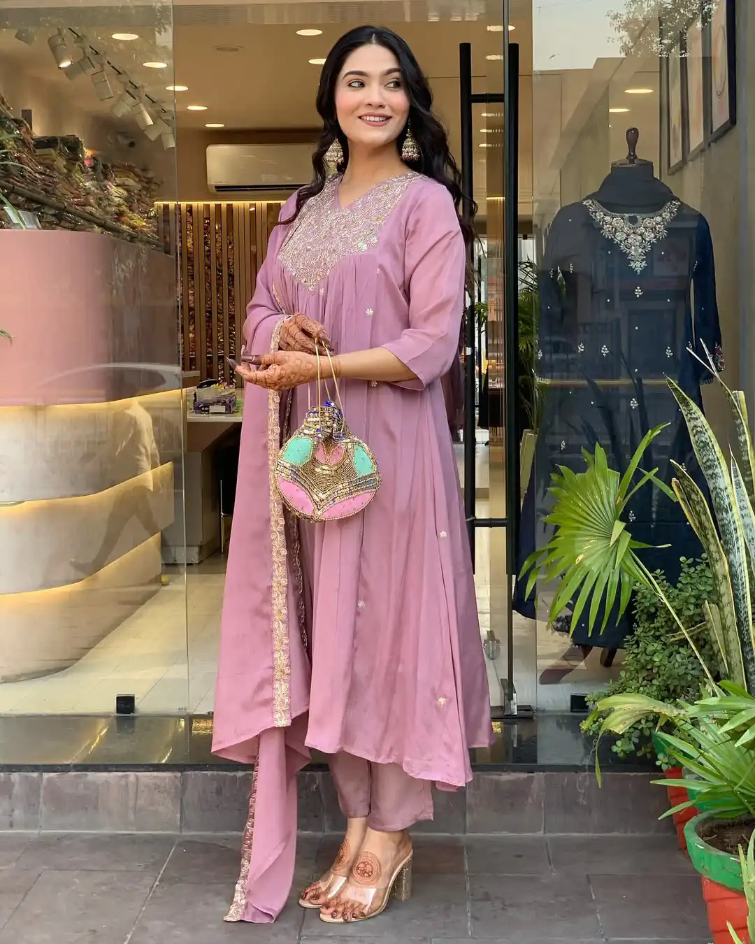 Light Lavender Cotton Silk Mirror Work Salwar Suit | Jump Suits, Salwar suit, Casual Suits, Creative suits, Designer Suits, Palazzo Suits, Party Wear Suits, Patiala Suits, Straight Suits
