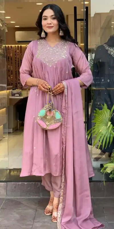 Light Lavender Cotton Silk Mirror Work Salwar Suit | Jump Suits, Salwar suit, Casual Suits, Creative suits, Designer Suits, Palazzo Suits, Party Wear Suits, Patiala Suits, Straight Suits