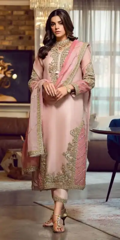 Light Peach Georgette Embroidery Sequence Salwar Suit | Salwar suit, Casual Suits, Creative suits, Designer Suits, Palazzo Suits, Party Wear Suits, Patiala Suits, Straight Suits