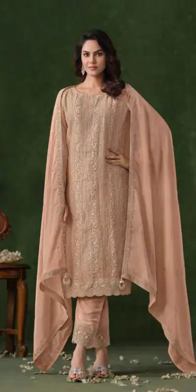 Light Peach Rangoli Coding Sequence Work Salwar Suit | Jump Suits, Salwar suit, Casual Suits, Creative suits, Designer Suits, Palazzo Suits, Party Wear Suits, Patiala Suits, Straight Suits