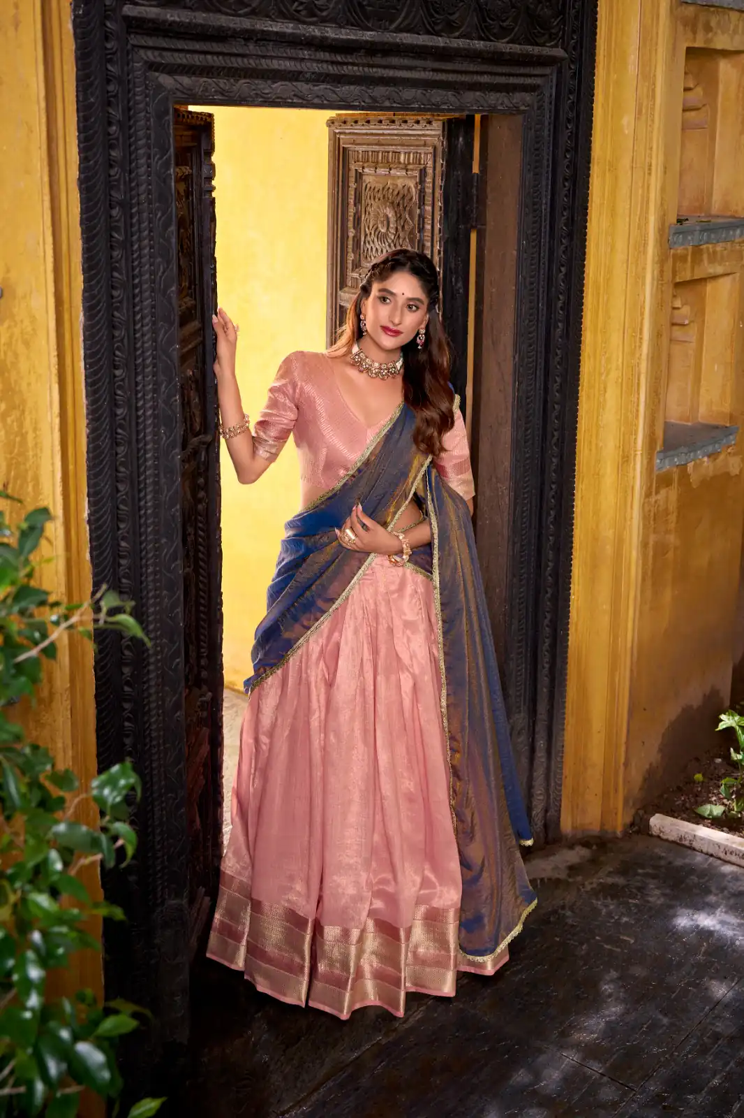Light Pink Dupion Silk Lace Zari Work Lehenga Choli | Lehenga, Bollywood Lehenga, Creative Lehenga, Designer Lehenga, Embroidered Lehenga, Party Wear Lehenga