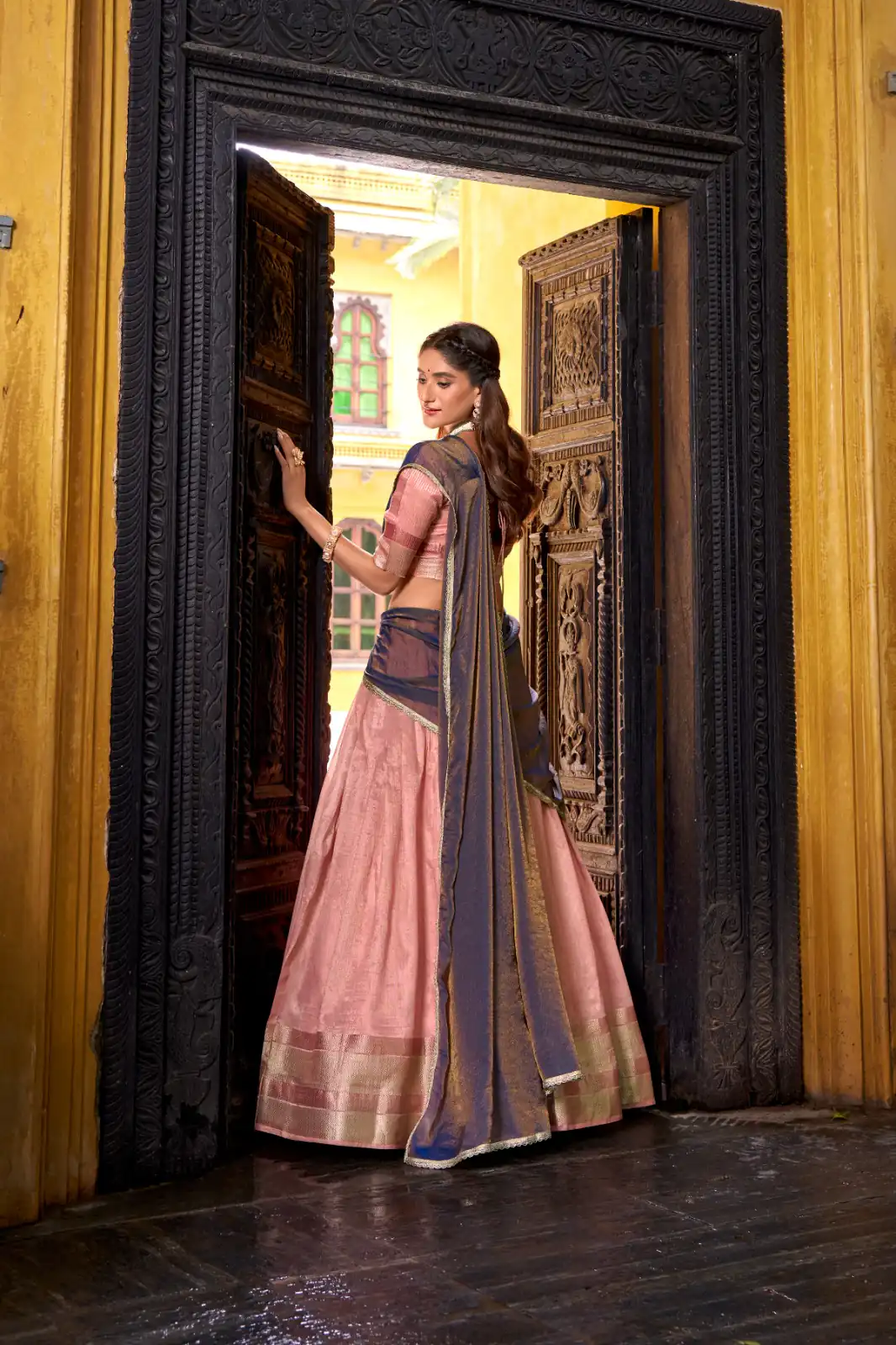 Light Pink Dupion Silk Lace Zari Work Lehenga Choli | Lehenga, Bollywood Lehenga, Creative Lehenga, Designer Lehenga, Embroidered Lehenga, Party Wear Lehenga