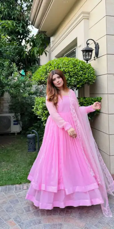 Light Pink Faux Georgette Thread Sequence Salwar Suit | Jump Suits, Salwar suit, Casual Suits, Creative suits, Designer Suits, Palazzo Suits, Party Wear Suits, Patiala Suits, Straight Suits