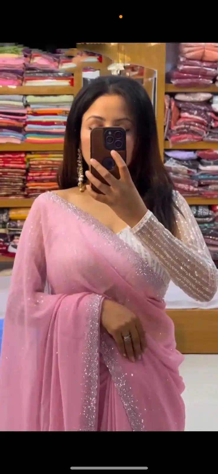 Light Pink Georgette Hot Fix Stone Work Saree | Sarees, Bollywood Sarees, Creative Sarees, Designer Sarees, Embroidered Sarees, Ethnic Saree, Modern Digital sarees, Party Wear Sarees