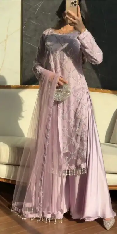 Light Pink Soft Net Lace Embroidery Work Salwar Suit | Jump Suits, Salwar suit, Casual Suits, Creative suits, Designer Suits, Palazzo Suits, Party Wear Suits, Patiala Suits, Straight Suits