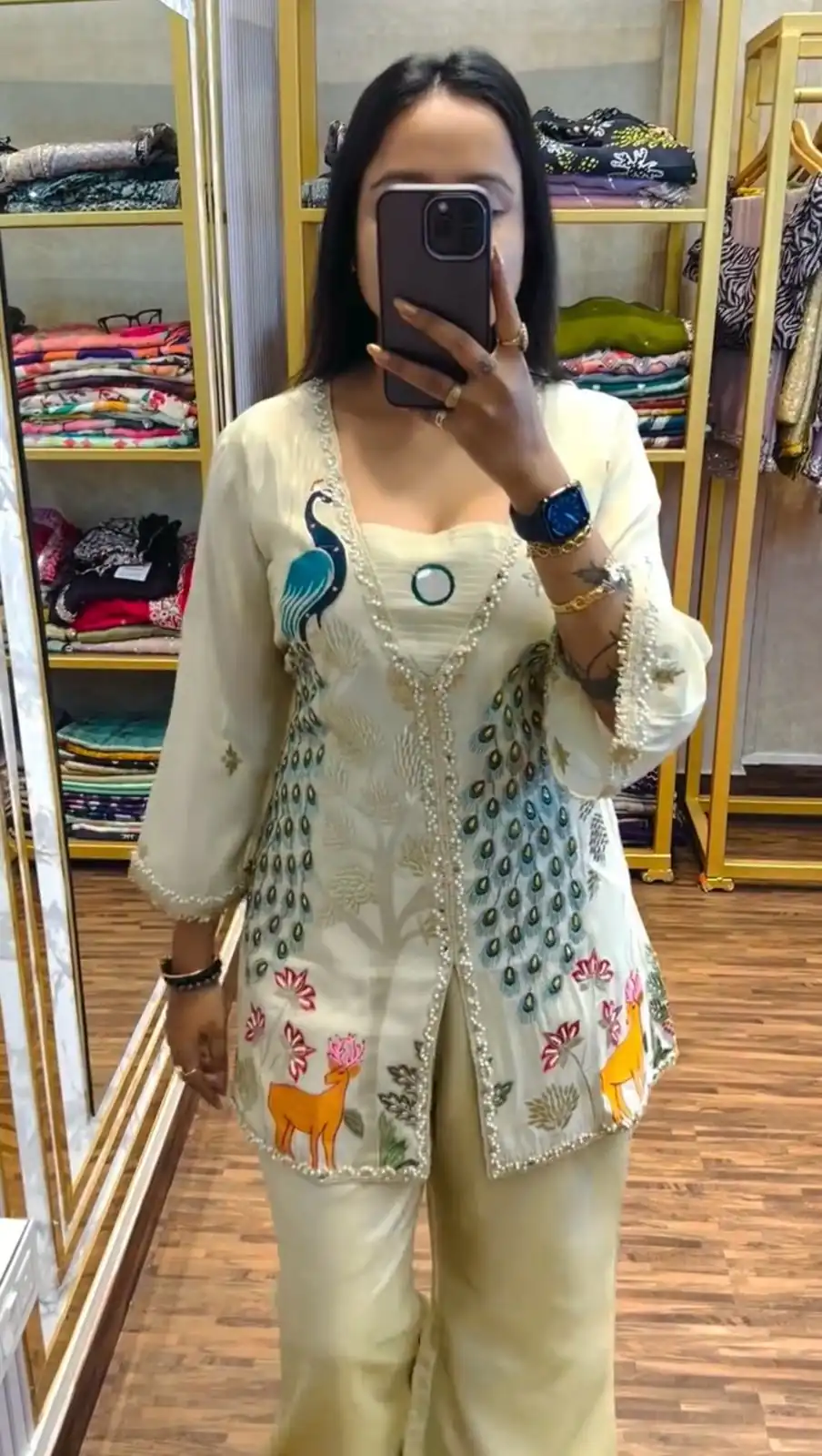 Light Pista Shimmer Embroidery Moti With Mirror Salwar Suit | Jump Suits, Salwar suit, Casual Suits, Creative suits, Designer Suits, Palazzo Suits, Party Wear Suits, Patiala Suits, Straight Suits