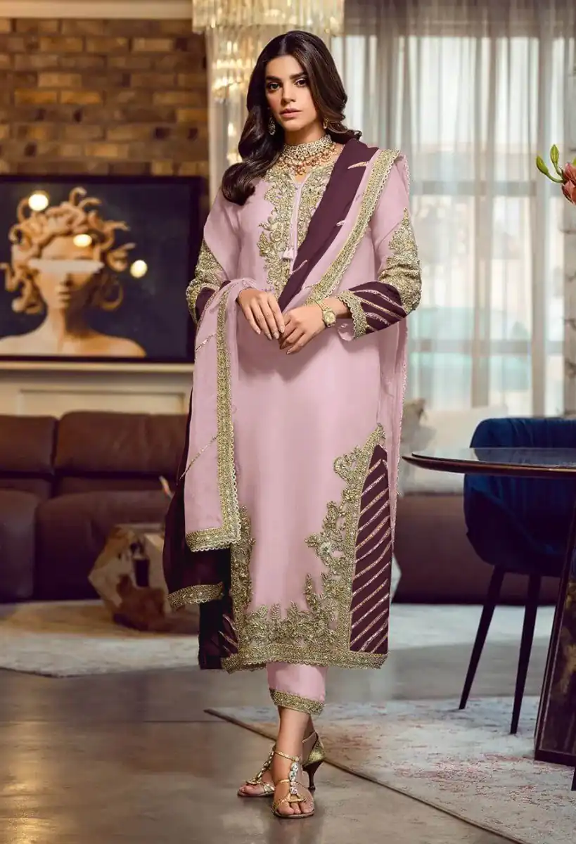 Light Purple Georgette Embroidery Sequence Salwar Suit | Salwar suit, Casual Suits, Creative suits, Designer Suits, Palazzo Suits, Party Wear Suits, Patiala Suits, Straight Suits