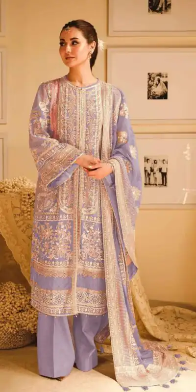 Light Purple Georgette With Embroidery Sequence With Moti Salwar Suit | Jump Suits, Salwar suit, Casual Suits, Creative suits, Designer Suits, Palazzo Suits, Party Wear Suits, Patiala Suits, Straight Suits
