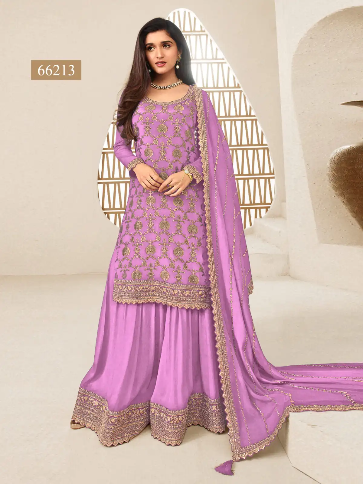 Light Purple Jacquard Silk Chinon Multi Work Salwar Suit | Jump Suits, Salwar suit, Casual Suits, Creative suits, Designer Suits, Palazzo Suits, Party Wear Suits, Patiala Suits, Straight Suits