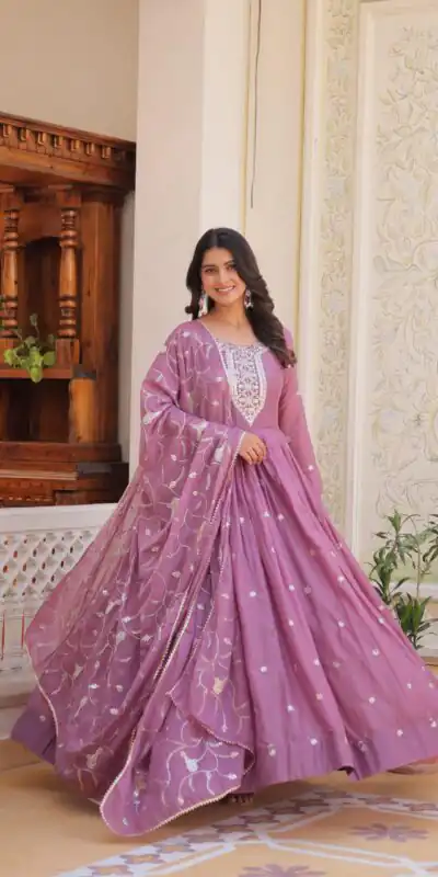 Light Purple Star Georgette Sequence Embroidery Work Anarkali Gown | Gowns, Bollywood Gowns, Creative Gowns, Designer Gowns, Embroidered Gowns, Party Wear Gowns, Straight Suits