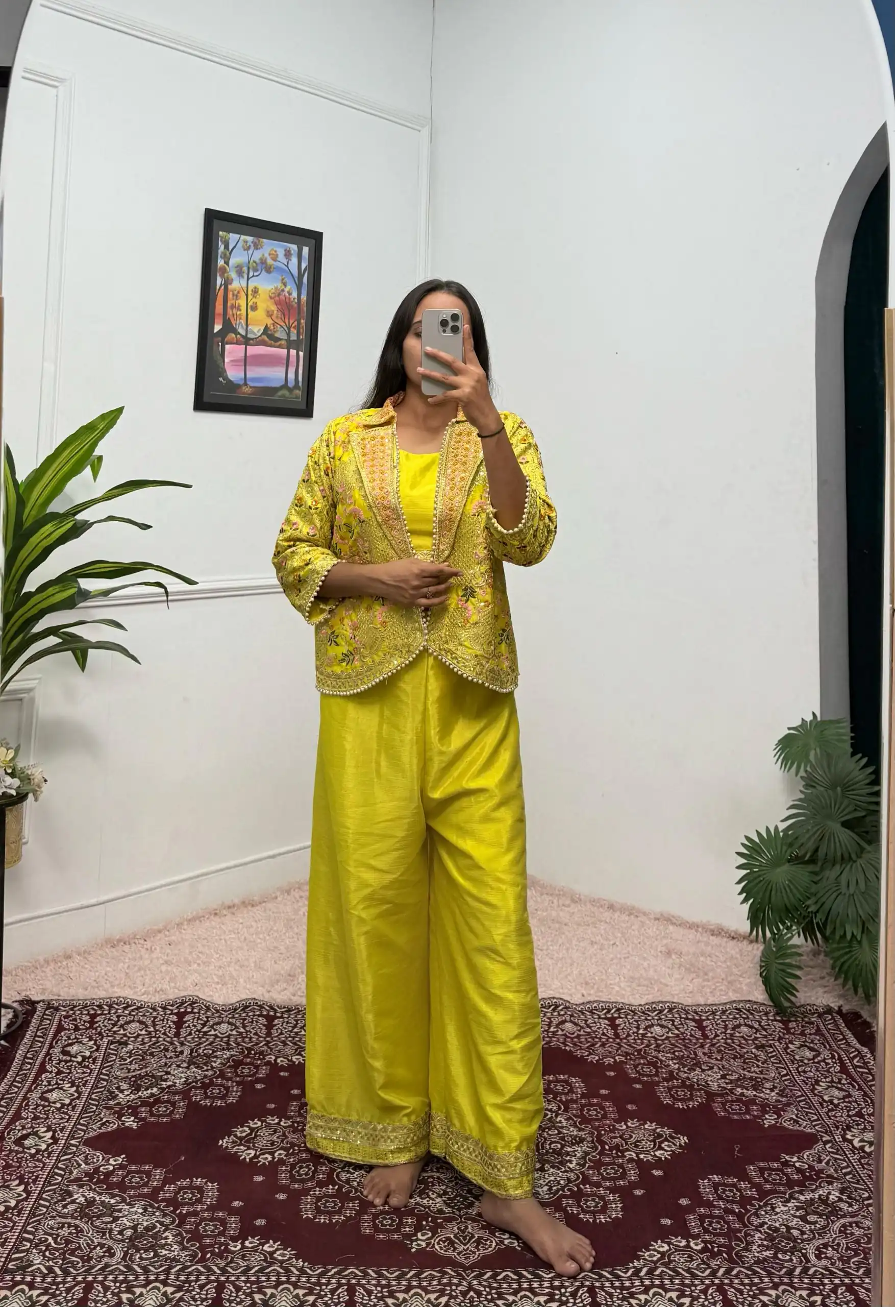 Light Yellow Chinon Embroidery With Moti Lace Salwar Suit | Jump Suits, Salwar suit, Casual Suits, Creative suits, Designer Suits, Palazzo Suits, Party Wear Suits, Patiala Suits, Straight Suits