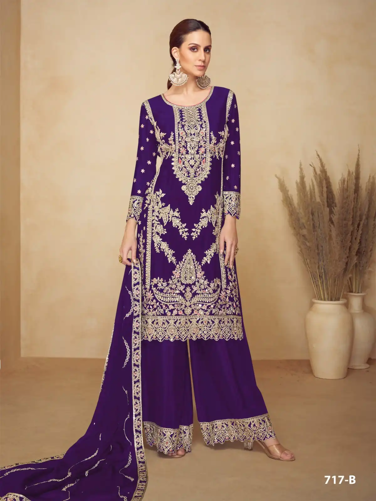 Lovely Purple Viscous Chinon Embroidery Work Salwar Suit | Jump Suits, Salwar suit, Casual Suits, Creative suits, Designer Suits, Palazzo Suits, Party Wear Suits, Patiala Suits, Straight Suits