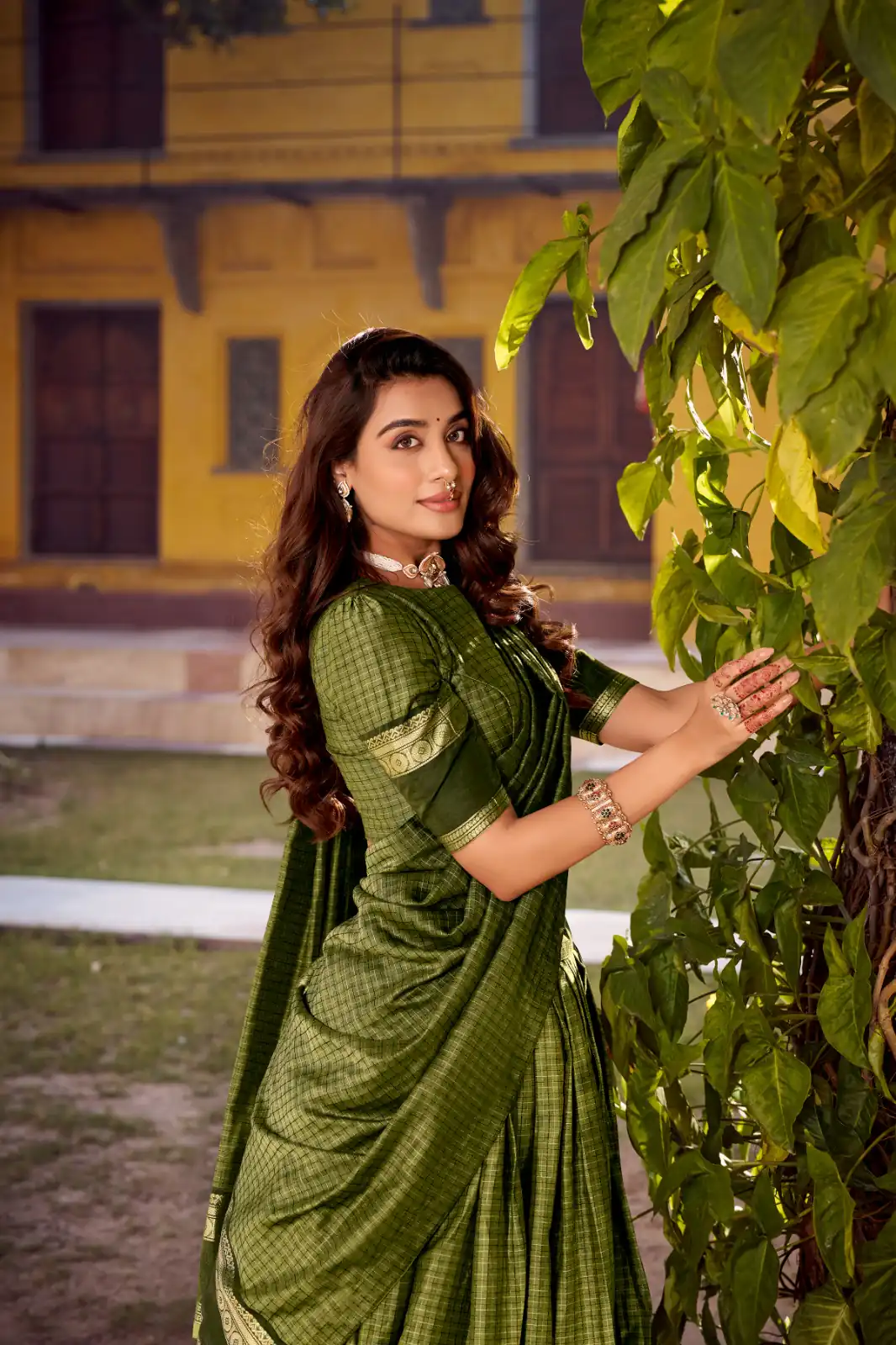 Mahendi Chettinad Cotton Chex Zari Work Lehenga Choli | Lehenga, Bollywood Lehenga, Creative Lehenga, Designer Lehenga, Embroidered Lehenga, Party Wear Lehenga