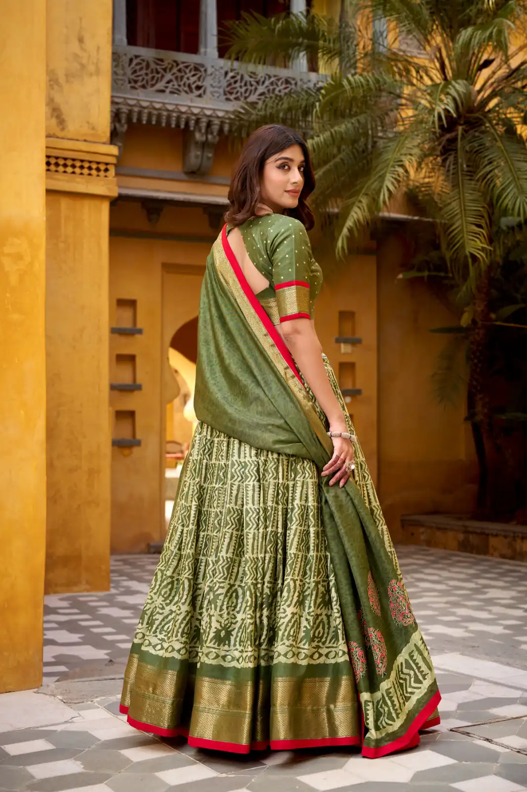 Mahendi Dola Silk Zari Weaving Work Lehenga Choli | Lehenga, Bollywood Lehenga, Creative Lehenga, Designer Lehenga, Embroidered Lehenga, Party Wear Lehenga