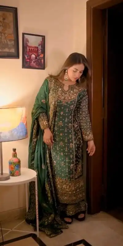 Mahendi Faux Georgette Embroidery Work Salwar Suit | Jump Suits, Tops & Bottoms, Track Suits, Salwar suit, Casual Suits, Creative suits, Designer Suits, Palazzo Suits, Party Wear Suits, Patiala Suits, Straight Suits, Trendy Wear