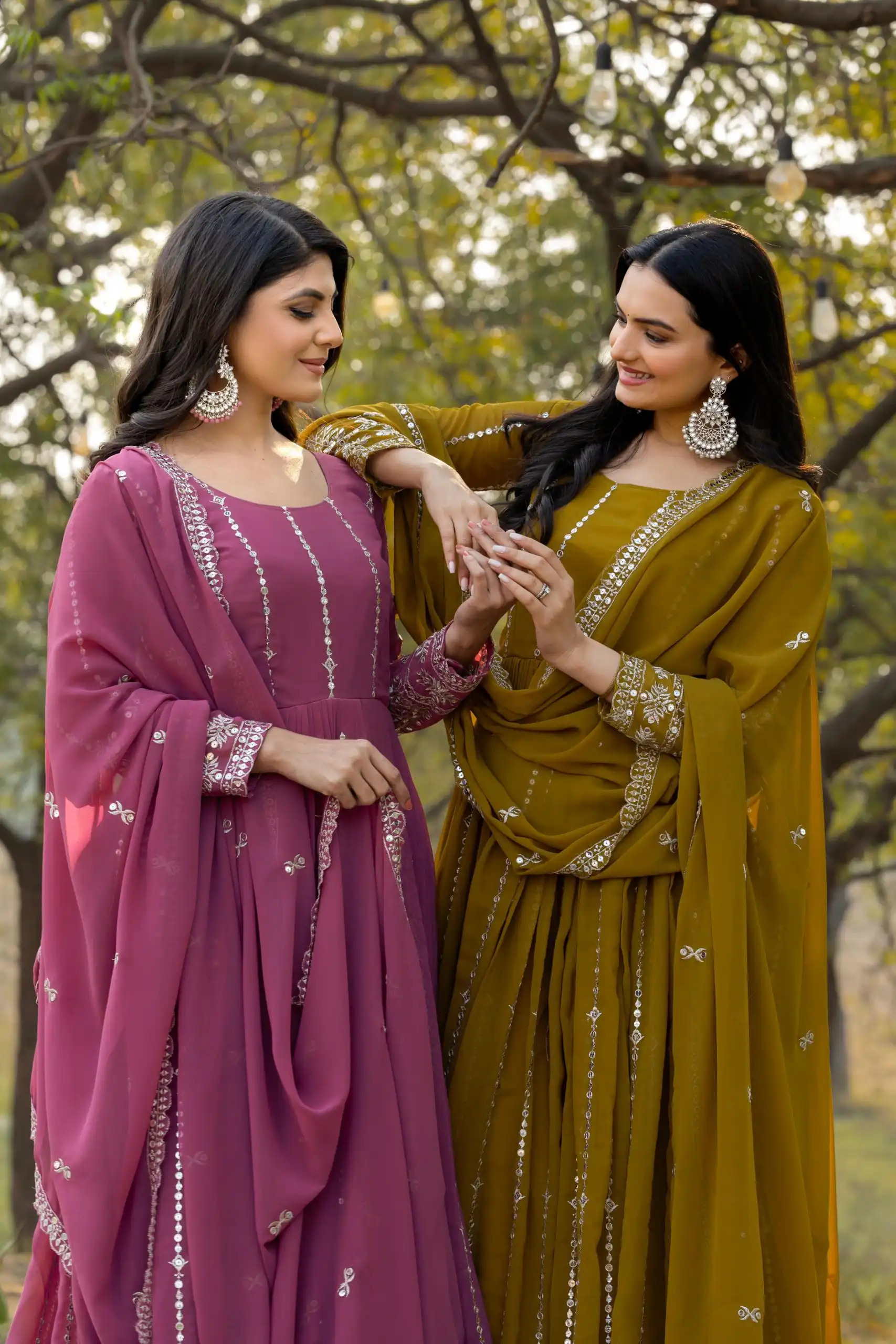 Mahendi Fox Georgette Embroidery Work Gown | Jump Suits, Salwar suit, Casual Suits, Creative suits, Designer Suits, Palazzo Suits, Party Wear Suits, Patiala Suits, Straight Suits