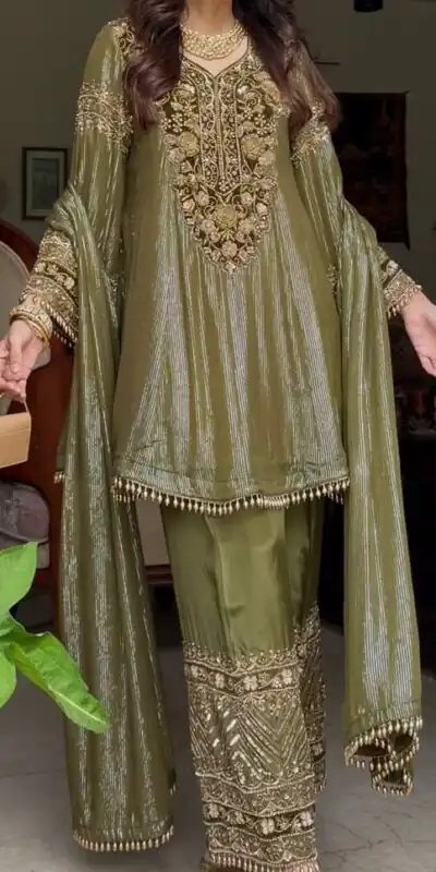 Mahendi Nylon With Embroidery Work Salwar Suit | Jump Suits, Salwar suit, Casual Suits, Creative suits, Designer Suits, Palazzo Suits, Party Wear Suits, Patiala Suits, Straight Suits