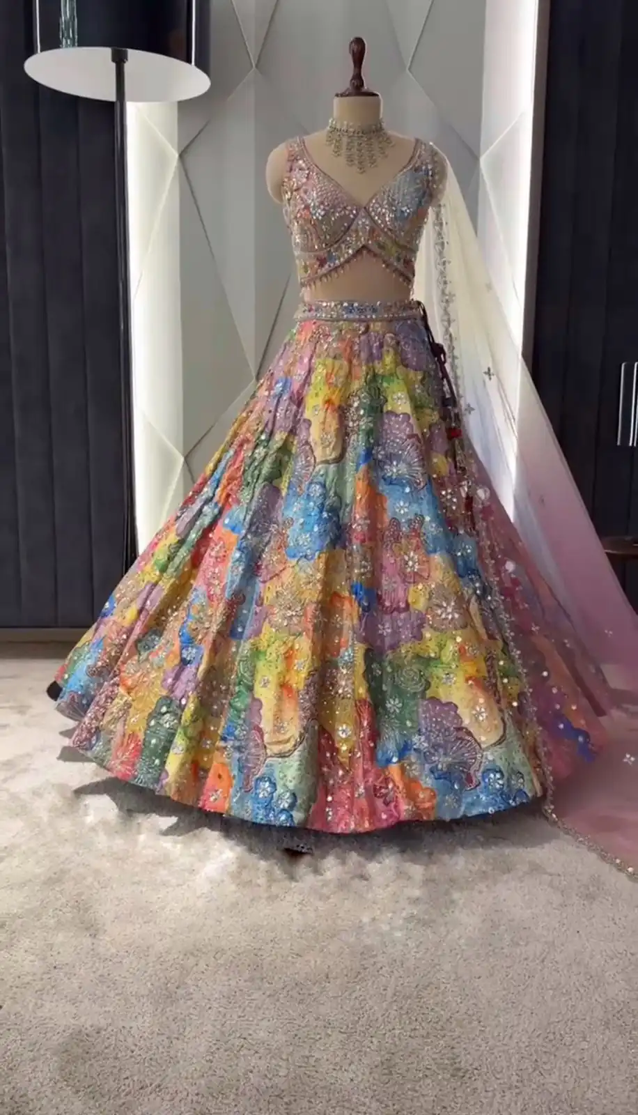 Malty Satin Silk Embroidered Lehenga Choli | Lehenga, Bollywood Lehenga, Creative Lehenga, Designer Lehenga, Embroidered Lehenga, Party Wear Lehenga