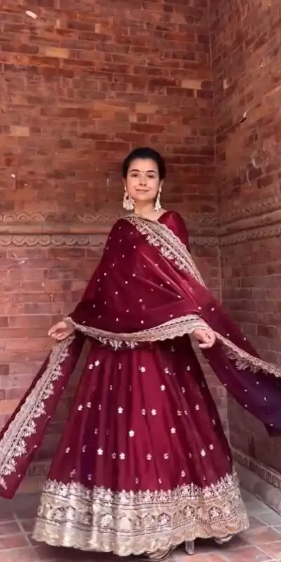 Maroon Fendy Silk Embroidery Work Salwar Suit | Jump Suits, Salwar suit, Casual Suits, Creative suits, Designer Suits, Palazzo Suits, Party Wear Suits, Patiala Suits, Straight Suits
