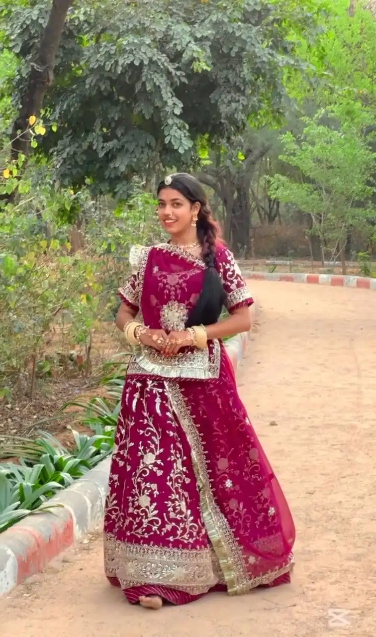 Maroon Fox Georgette Embroidery Work Lehenga Choli | Lehenga, Bollywood Lehenga, Creative Lehenga, Designer Lehenga, Embroidered Lehenga, Party Wear Lehenga