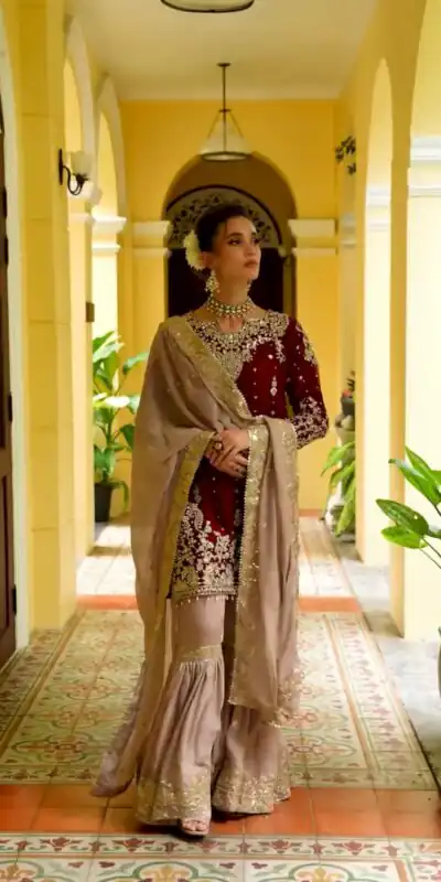 Maroon Fox Georgette With Embroidery Work Salwar Suit | Jump Suits, Salwar suit, Casual Suits, Creative suits, Designer Suits, Palazzo Suits, Party Wear Suits, Patiala Suits, Straight Suits