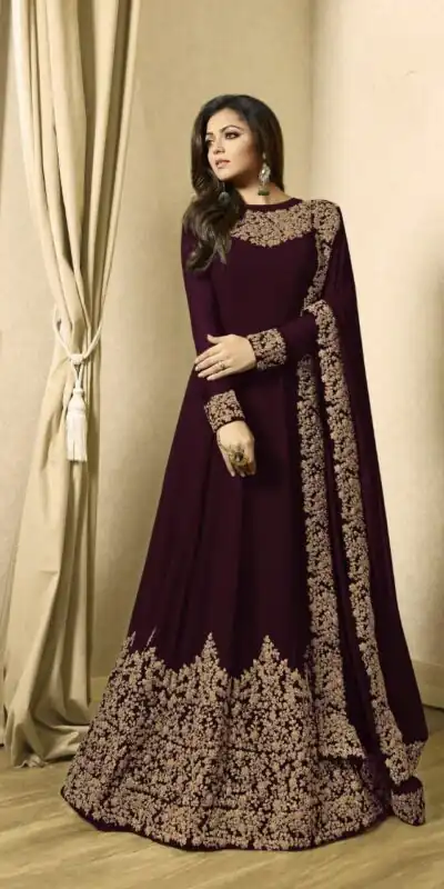 Maroon Georgette Cording Sharara Suit | Jump Suits, Salwar suit, Casual Suits, Creative suits, Designer Suits, Palazzo Suits, Party Wear Suits, Patiala Suits, Straight Suits