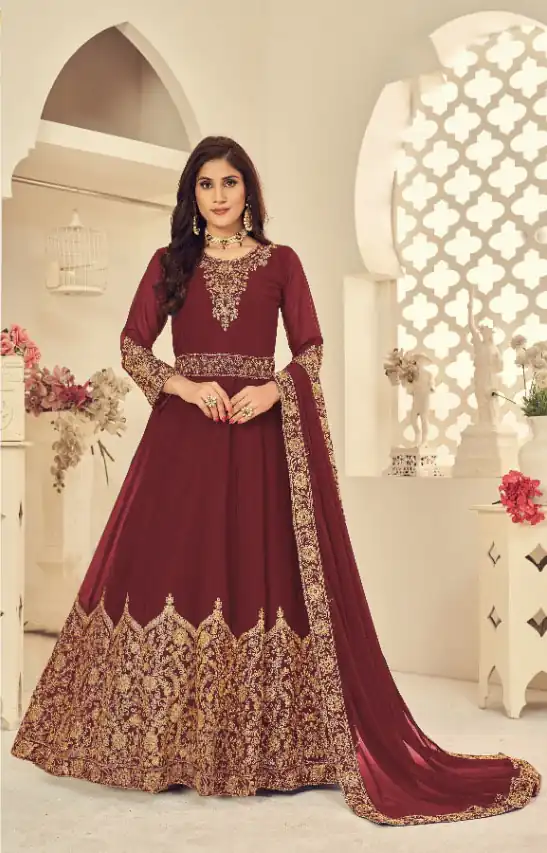 Maroon Georgette Stone Work Salwar Suit | Jump Suits, Salwar suit, Casual Suits, Creative suits, Designer Suits, Palazzo Suits, Party Wear Suits, Patiala Suits, Straight Suits