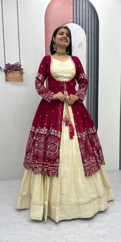 Maroon Simar Cosmos Sequence Work Lehenga Choli | Lehenga, Bollywood Lehenga, Creative Lehenga, Designer Lehenga, Embroidered Lehenga, Party Wear Lehenga