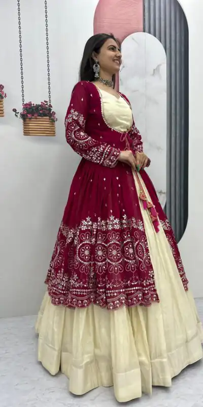 Maroon Simar Cosmos Sequence Work Lehenga Choli | Lehenga, Bollywood Lehenga, Creative Lehenga, Designer Lehenga, Embroidered Lehenga, Party Wear Lehenga