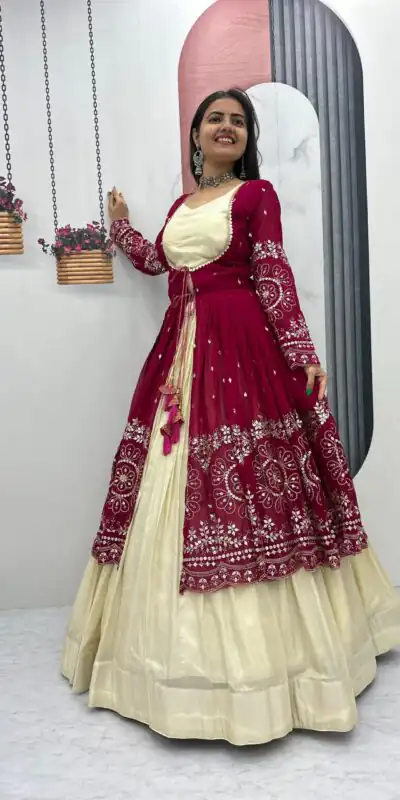 Maroon Simar Cosmos Sequence Work Lehenga Choli | Lehenga, Bollywood Lehenga, Creative Lehenga, Designer Lehenga, Embroidered Lehenga, Party Wear Lehenga
