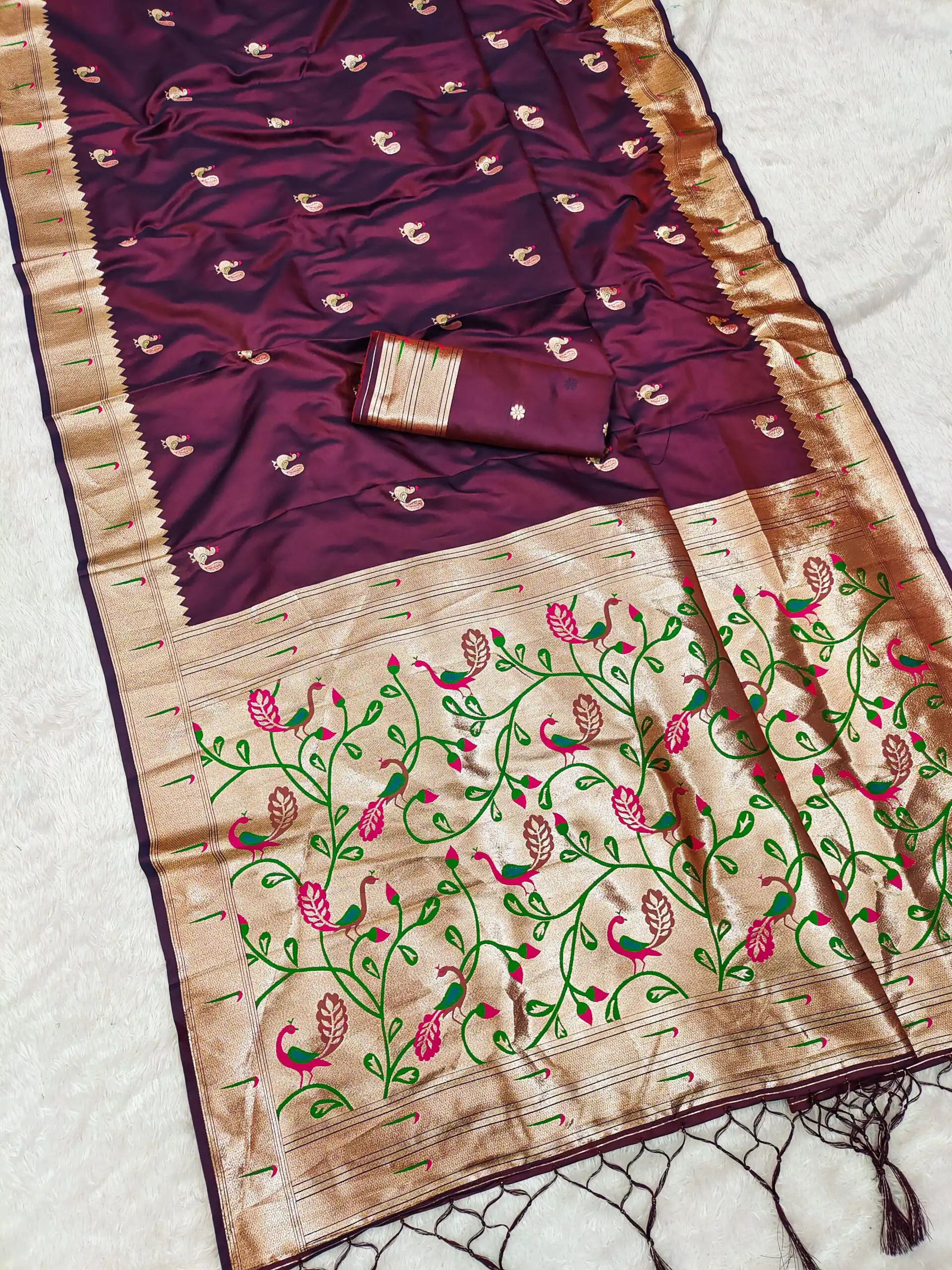 Maroon Soft Paithani Silk Lace Zari Work Saree | Sarees, Bollywood Sarees, Creative Sarees, Designer Sarees, Embroidered Sarees, Ethnic Saree, Modern Digital sarees, Party Wear Sarees