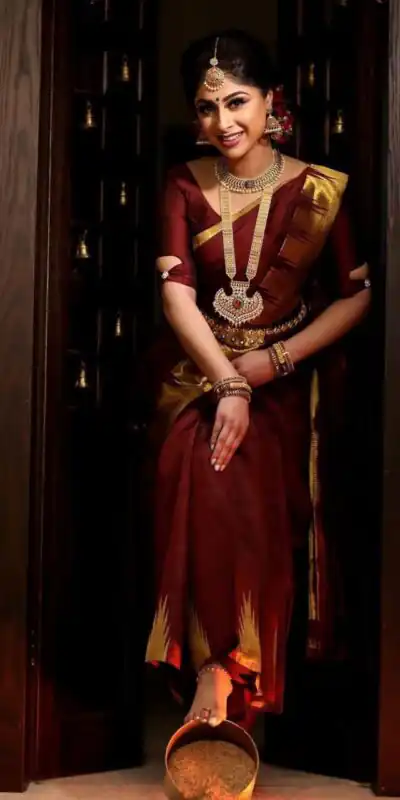 Maroon Soft Silk Jacquard All Over Saree | Sarees, Bollywood Sarees, Creative Sarees, Designer Sarees, Embroidered Sarees, Ethnic Saree, Modern Digital sarees, Party Wear Sarees