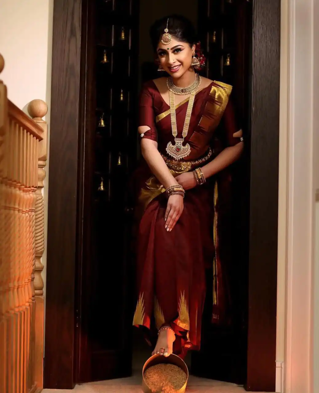 Maroon Soft Silk Jacquard All Over Saree | Sarees, Bollywood Sarees, Creative Sarees, Designer Sarees, Embroidered Sarees, Ethnic Saree, Modern Digital sarees, Party Wear Sarees