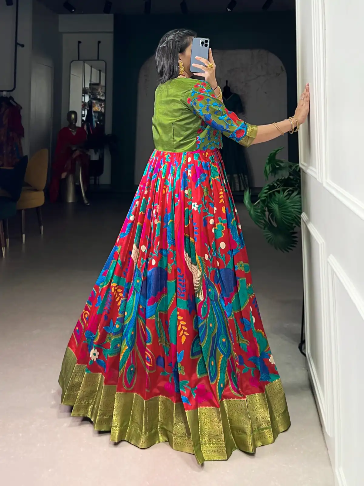 Maroon Taser Silk Zari Work Kalamkari Print Gown | Gowns, Bollywood Gowns, Creative Gowns, Designer Gowns, Embroidered Gowns, Party Wear Gowns